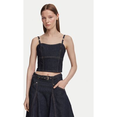 Guess Top W6YH15 D1351 Tmavomodrá Slim Fit Ženy Guess Top W6YH15 D1351 Tmavomodrá Slim Fit Ženy