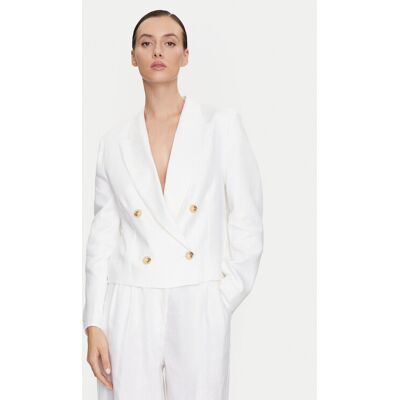 ViCOLO Sako TB0790 Biela Regular Fit Ženy ViCOLO Sako TB0790 Biela Regular Fit Ženy