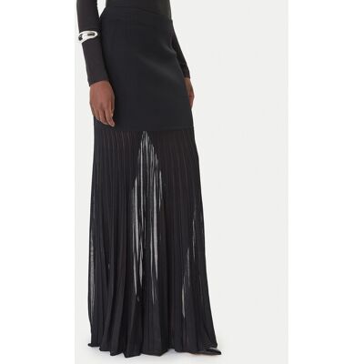 MICHAEL Michael Kors Maxi sukňa MS670LHBFD Čierna Slim Fit Ženy MICHAEL Michael Kors Maxi sukňa MS670LHBFD Čierna Slim Fit Ženy