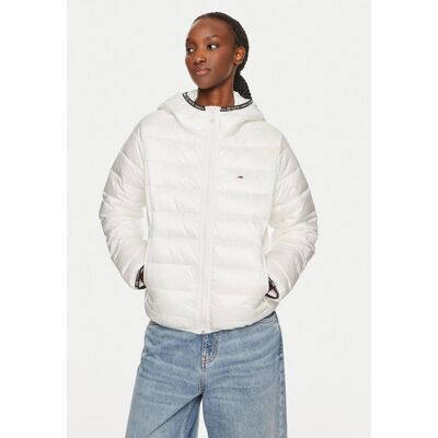 Tommy Jeans Zimné bundy Tape DW0DW18308 Biela Regular Fit Ženy Tommy Jeans Zimné bundy Tape DW0DW18308 Biela Regular Fit Ženy