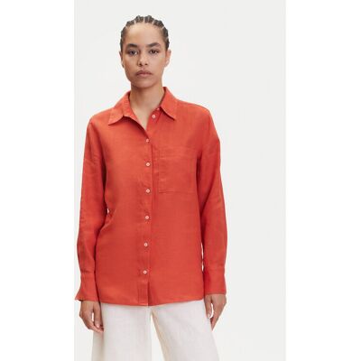 Marc O'Polo Košeľa 503 1135 42427 Oranžová Regular Fit Ženy Marc O'Polo Košeľa 503 1135 42427 Oranžová Regular Fit Ženy