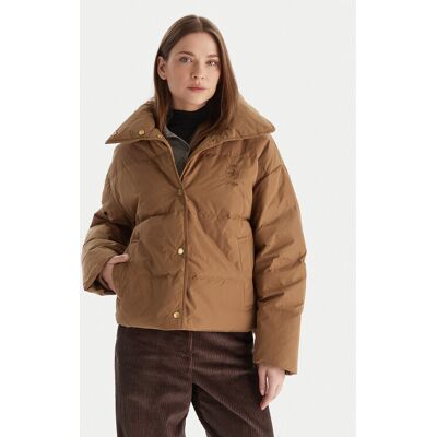 Tommy Hilfiger Vatovaná bunda WW0WW47294 Hnedá Relaxed Fit Ženy Tommy Hilfiger Vatovaná bunda WW0WW47294 Hnedá Relaxed Fit Ženy