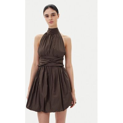 ViCOLO Koktejlové šaty TD0606 Hnedá Regular Fit Ženy ViCOLO Koktejlové šaty TD0606 Hnedá Regular Fit Ženy