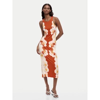 Desigual Každodenné šaty Jasmine 26SWVK37 Oranžová Slim Fit Ženy Desigual Každodenné šaty Jasmine 26SWVK37 Oranžová Slim Fit Ženy