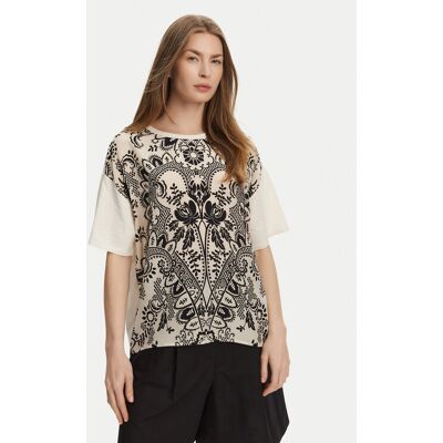 Weekend Max Mara Tričko Pampas 2515941082 Béžová Relaxed Fit Ženy Weekend Max Mara Tričko Pampas 2515941082 Béžová Relaxed Fit Ženy