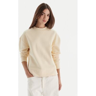 Patrizia Pepe Mikina 2M4494/J079-W405 Écru Regular Fit Ženy Patrizia Pepe Mikina 2M4494/J079-W405 Écru Regular Fit Ženy