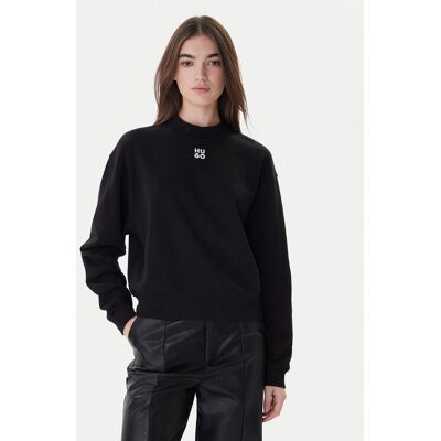 Hugo Mikina Daxandria 50527463 Čierna Relaxed Fit Ženy Hugo Mikina Daxandria 50527463 Čierna Relaxed Fit Ženy