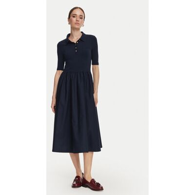 Tommy Hilfiger Každodenné šaty WW0WW52227 Tmavomodrá Regular Fit Ženy Tommy Hilfiger Každodenné šaty WW0WW52227 Tmavomodrá Regular Fit Ženy