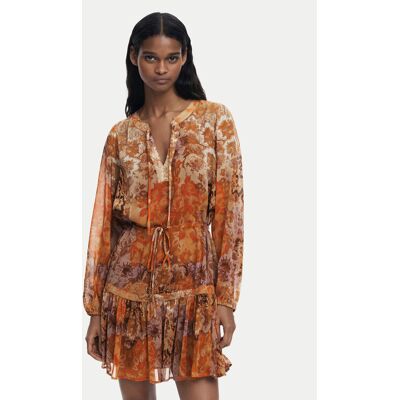 Desigual Každodenné šaty Bohoshort 25WWVW18 Oranžová Relaxed Fit Ženy Desigual Každodenné šaty Bohoshort 25WWVW18 Oranžová Relaxed Fit Ženy