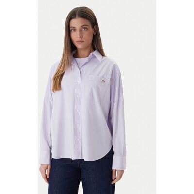 Calvin Klein Jeans Košeľa LV047F147G Ružová Relaxed Fit Ženy Calvin Klein Jeans Košeľa LV047F147G Ružová Relaxed Fit Ženy