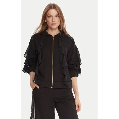TWINSET Mikina 252LI2NBB Čierna Regular Fit Ženy TWINSET Mikina 252LI2NBB Čierna Regular Fit Ženy