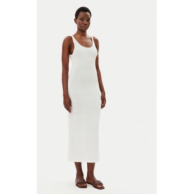 Calvin Klein Jeans Letné šaty J20J225284 Biela Slim Fit Ženy Calvin Klein Jeans Letné šaty J20J225284 Biela Slim Fit Ženy