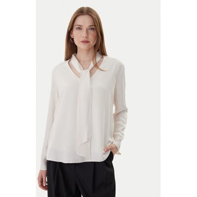 Armani Exchange Blúzka XW000732 AF16122 U1003 Écru Loose Fit Ženy Armani Exchange Blúzka XW000732 AF16122 U1003 Écru Loose Fit Ženy