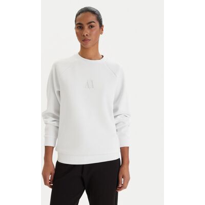 Armani Exchange Mikina XW000826 AF13397 U0002 Biela Regular Fit Ženy Armani Exchange Mikina XW000826 AF13397 U0002 Biela Regular Fit Ženy