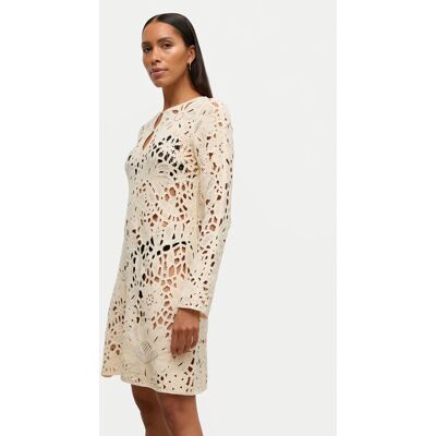 Vero Moda Koktejlové šaty Awalison 10342832 Béžová Regular Fit Ženy Vero Moda Koktejlové šaty Awalison 10342832 Béžová Regular Fit Ženy
