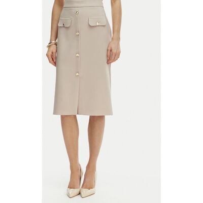 Rinascimento Puzdrová sukňa CFC0128271003 Béžová Slim Fit Ženy Rinascimento Puzdrová sukňa CFC0128271003 Béžová Slim Fit Ženy