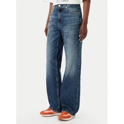 Tommy Hilfiger Džínsy WW0WW50963 Modrá Straight Fit Ženy Tommy Hilfiger Džínsy WW0WW50963 Modrá Straight Fit Ženy