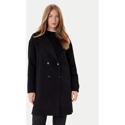 Marella Vlnený kabát Good 2523016031 Čierna Regular Fit Ženy Marella Vlnený kabát Good 2523016031 Čierna Regular Fit Ženy