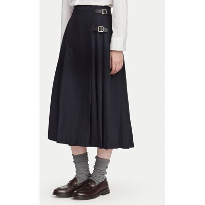 Barbour Plisovaná sukňa Delilah LSK0174NY99 Tmavomodrá Relaxed Fit Ženy Barbour Plisovaná sukňa Delilah LSK0174NY99 Tmavomodrá Relaxed Fit Ženy