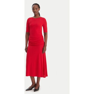 Tommy Hilfiger Koktejlové šaty Festive WW0WW47872 Červená Slim Fit Ženy Tommy Hilfiger Koktejlové šaty Festive WW0WW47872 Červená Slim Fit Ženy
