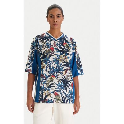 adidas Tričko Farm Rio Premium KD4629 Modrá Loose Fit Ženy adidas Tričko Farm Rio Premium KD4629 Modrá Loose Fit Ženy