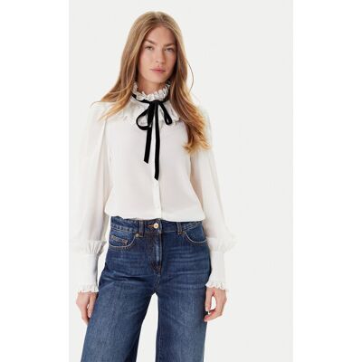 Luisa Spagnoli Košeľa Lento 542516 Écru Regular Fit Ženy Luisa Spagnoli Košeľa Lento 542516 Écru Regular Fit Ženy