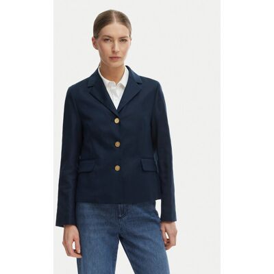 Tommy Hilfiger Sako WW0WW49335 Tmavomodrá Slim Fit Ženy Tommy Hilfiger Sako WW0WW49335 Tmavomodrá Slim Fit Ženy