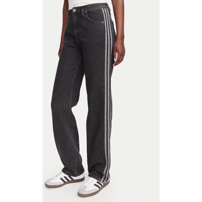 adidas Džínsy Firebird KQ6488 Čierna Regular Fit Ženy adidas Džínsy Firebird KQ6488 Čierna Regular Fit Ženy