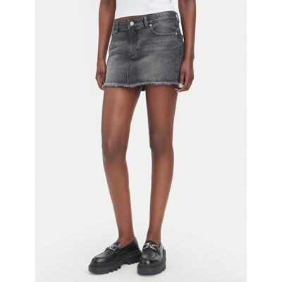 Juicy Couture Džínsová sukňa JCDGS126958 Sivá Regular Fit Ženy Juicy Couture Džínsová sukňa JCDGS126958 Sivá Regular Fit Ženy
