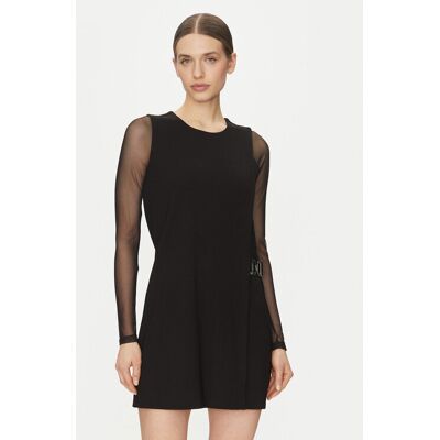 DKNY Koktejlové šaty DD4JBD29 Čierna Regular Fit Ženy DKNY Koktejlové šaty DD4JBD29 Čierna Regular Fit Ženy