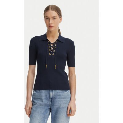 MICHAEL Michael Kors Blúzka MS661FZ5ZV Tmavomodrá Slim Fit Ženy MICHAEL Michael Kors Blúzka MS661FZ5ZV Tmavomodrá Slim Fit Ženy