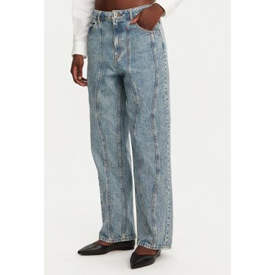 HUGO Džínsy Leni 50531726 Modrá Loose Fit Ženy HUGO Džínsy Leni 50531726 Modrá Loose Fit Ženy