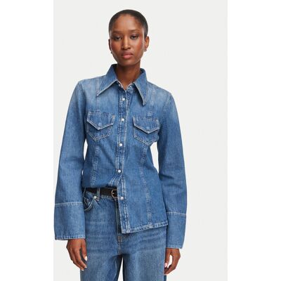 BOSS džínsová košeľa 50564434 Modrá Slim Fit Ženy BOSS džínsová košeľa 50564434 Modrá Slim Fit Ženy