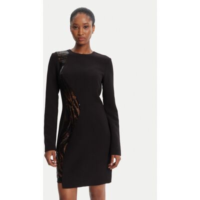 Just Cavalli Koktejlové šaty 79PAO918 Čierna Regular Fit Ženy Just Cavalli Koktejlové šaty 79PAO918 Čierna Regular Fit Ženy