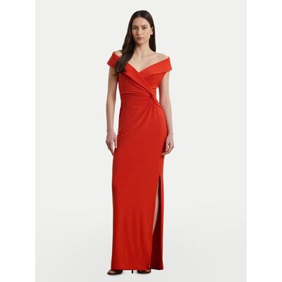 LAUREN RALPH LAUREN Večerné šaty 253863940024 Oranžová Slim Fit Ženy LAUREN RALPH LAUREN Večerné šaty 253863940024 Oranžová Slim Fit Ženy