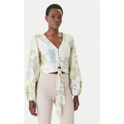 Guess Blúzka W6GHA4 W2565 Krémová Regular Fit Ženy Guess Blúzka W6GHA4 W2565 Krémová Regular Fit Ženy