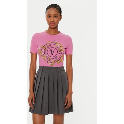 Versace Jeans Couture Tričko 78HAHC01 Ružová Regular Fit Ženy Versace Jeans Couture Tričko 78HAHC01 Ružová Regular Fit Ženy