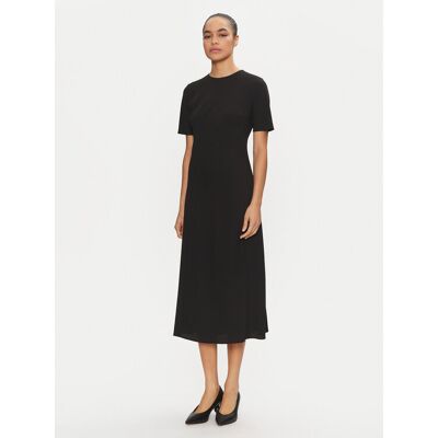 Calvin Klein Koktejlové šaty K20K207869 Čierna Regular Fit Ženy Calvin Klein Koktejlové šaty K20K207869 Čierna Regular Fit Ženy