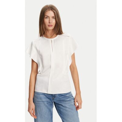 BOSS Blúzka Beliniara 50540635 Biela Regular Fit Ženy BOSS Blúzka Beliniara 50540635 Biela Regular Fit Ženy
