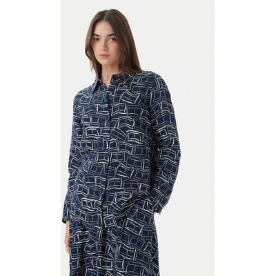Tommy Hilfiger Košeľa WW0WW44679 Tmavomodrá Regular Fit Ženy Tommy Hilfiger Košeľa WW0WW44679 Tmavomodrá Regular Fit Ženy