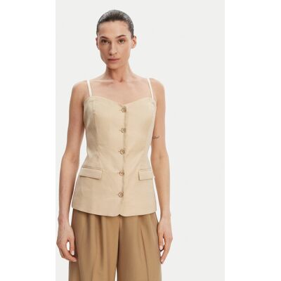 Guess Top W5GH0L WH5L2 Béžová Regular Fit Ženy Guess Top W5GH0L WH5L2 Béžová Regular Fit Ženy