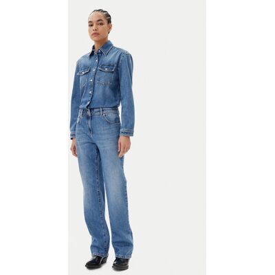 PINKO Overal Tsavo Tuta 104897 Modrá Regular Fit Ženy PINKO Overal Tsavo Tuta 104897 Modrá Regular Fit Ženy