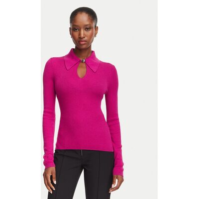 HUGO Sveter Sdropa 50562687 Tmavo ružová Slim Fit Ženy HUGO Sveter Sdropa 50562687 Tmavo ružová Slim Fit Ženy