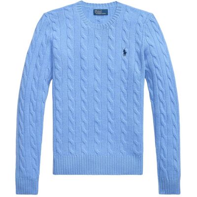 Polo Ralph Lauren Sveter 211971865004 Modrá Slim Fit Ženy Polo Ralph Lauren Sveter 211971865004 Modrá Slim Fit Ženy