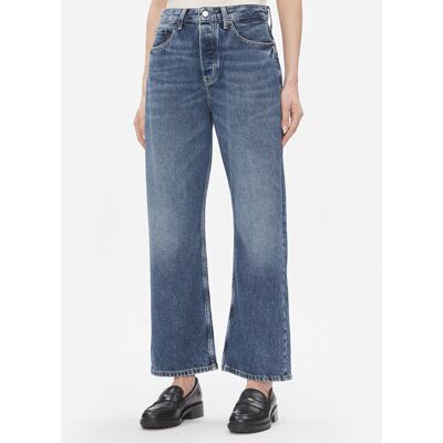 Tommy Hilfiger Džínsy Loose Straight Rw Klo WW0WW40646 Modrá Wide Leg Ženy Tommy Hilfiger Džínsy Loose Straight Rw Klo WW0WW40646 Modrá Wide Leg Ženy