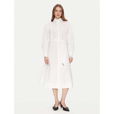 KARL LAGERFELD Košeľové šaty A1W13018 Biela Regular Fit Ženy KARL LAGERFELD Košeľové šaty A1W13018 Biela Regular Fit Ženy