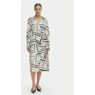 Tommy Hilfiger Každodenné šaty WW0WW48934 Biela Relaxed Fit Ženy Tommy Hilfiger Každodenné šaty WW0WW48934 Biela Relaxed Fit Ženy