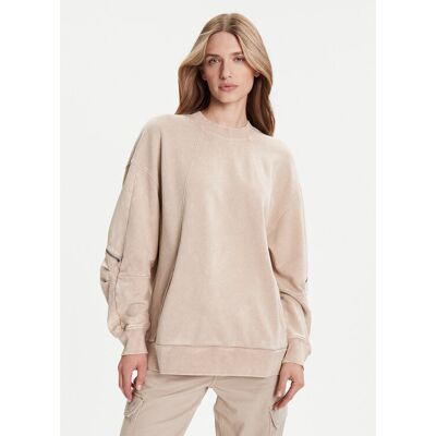 G-Star Raw Mikina Washed 3D D27738-D969 Béžová Oversize Ženy G-Star Raw Mikina Washed 3D D27738-D969 Béžová Oversize Ženy