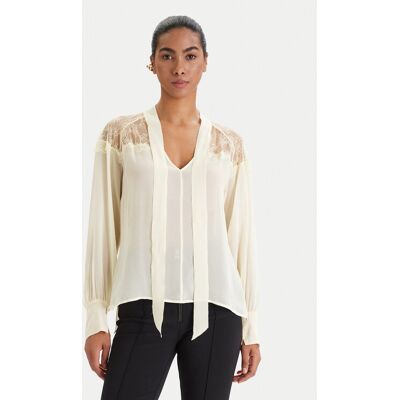 Patrizia Pepe Blúzka 8C0859/A692-Y478 Žltá Regular Fit Ženy Patrizia Pepe Blúzka 8C0859/A692-Y478 Žltá Regular Fit Ženy