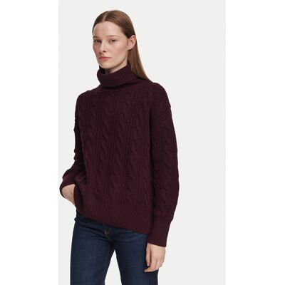 Barbour Rolák Agatha LKN1803RE91 Fialová Relaxed Fit Ženy Barbour Rolák Agatha LKN1803RE91 Fialová Relaxed Fit Ženy